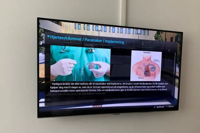 Tv-skjerm hjerteavdelingen