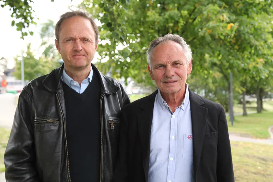 Overlege og spesialist Finn Normann Thoresen og avdelingssjef Bernt Werner Pettersen i avdeling for rusbehandling i Sykehuset Øs