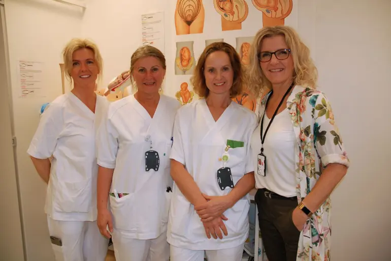 Fra v. seksjonsoverlege Katrine Dønvold Sjøborg, seksjonsoverlege Else Uttgaard, seksjonsleder Anika M. Knutsson og avdelingssje
