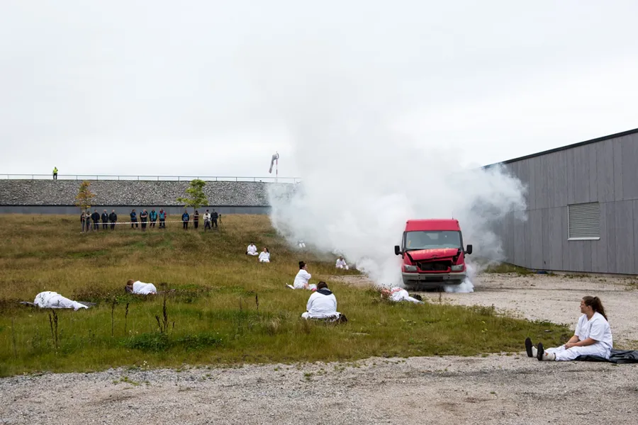 Under årets fullskalaøvelse, fikk sykehuset testet hvordan vi kan ta imot og behandle mange pasienter samtidig.