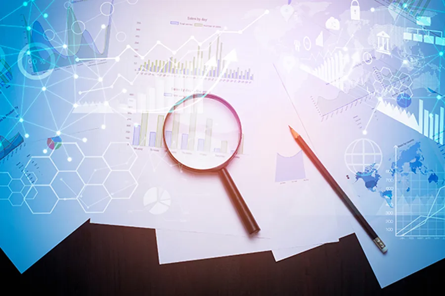 Illustrasjon: Ark og forstørrelsesglass