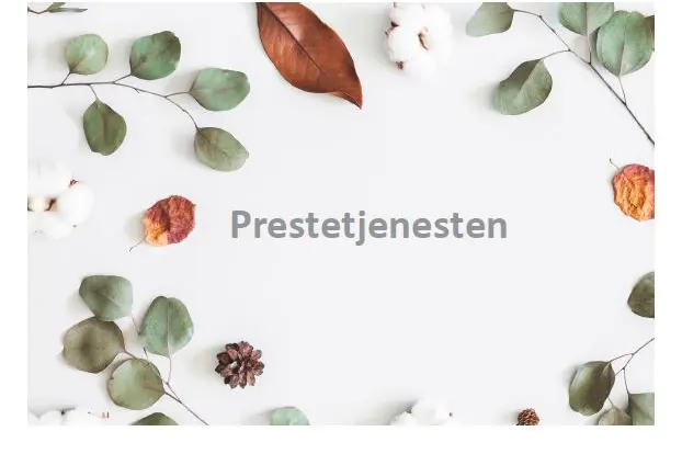 Brosjyre prestetjenesten